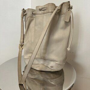 Vintage COACH Leather Drawstring Bucket Bag